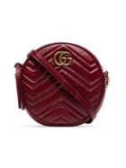 Gucci Red Marmont Quilted Leather Circle Cross Body Bag