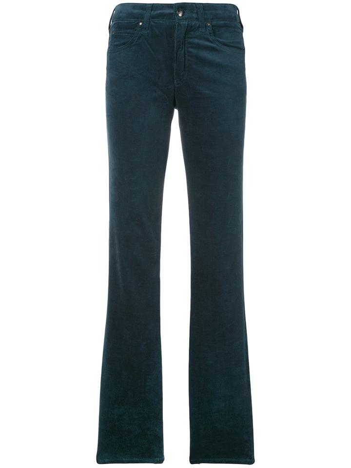 Armani Jeans - Straight Trousers - Women - Cotton/spandex/elastane - 27, Green, Cotton/spandex/elastane
