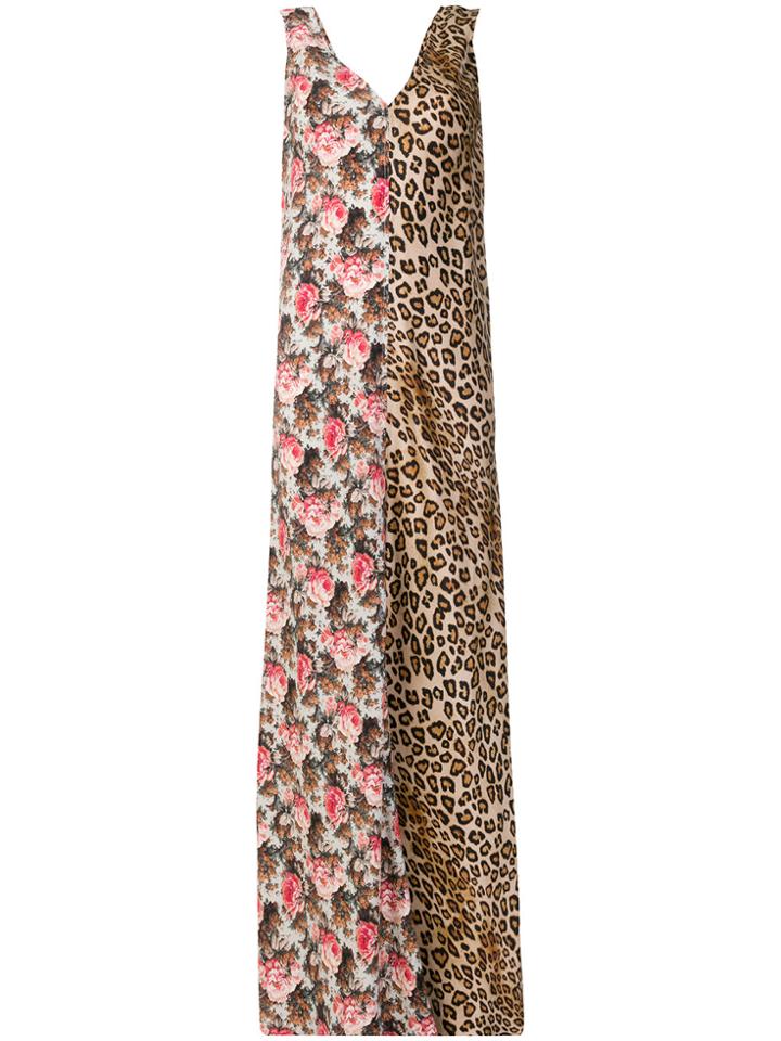 Alberto Biani Split Print Maxi Dress - Multicolour