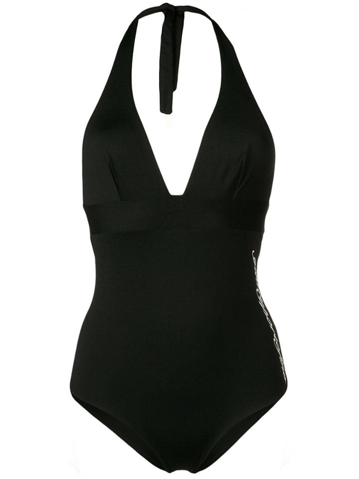 Gentry Portofino Simple One Piece Swimsuit - Black