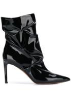 L'autre Chose Creased Effect Booties - Black