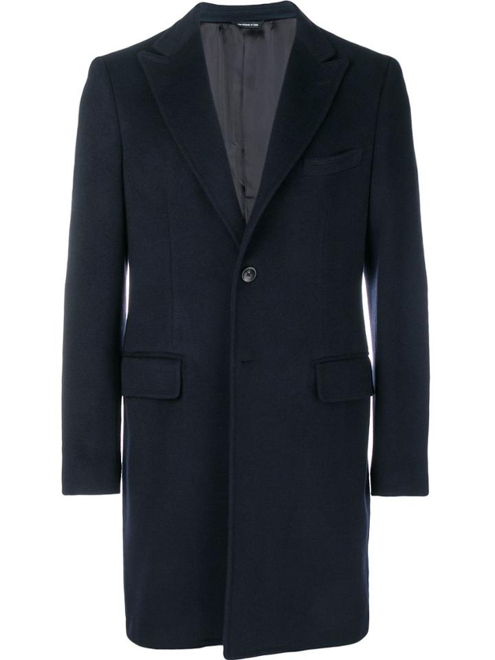 Tonello Classic Single Breasted Coat - Blue
