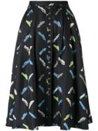 Olympia Le-tan Car Print Skirt - Black