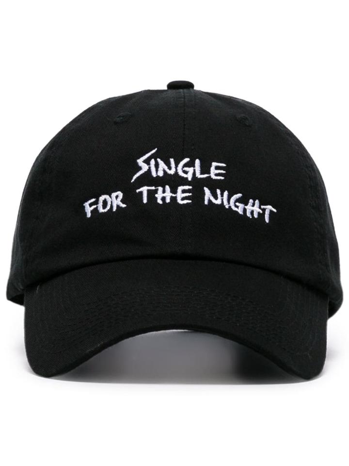 Nasaseasons Single For The Night Embroidered Baseball Cap - Black