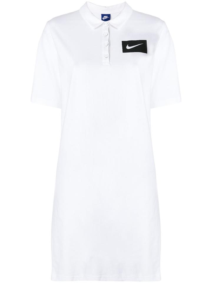 Nike Swoosh Polo Dress - White