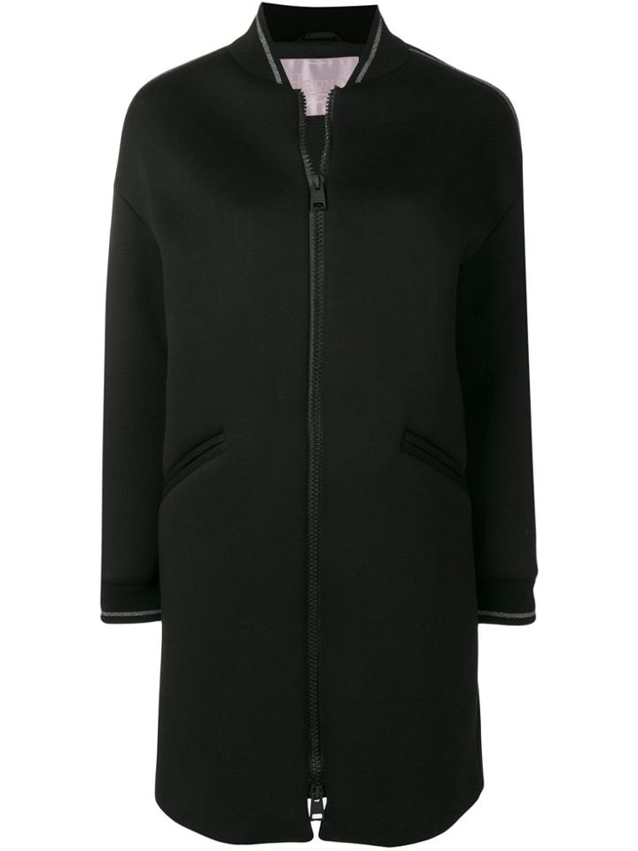 Herno Stripe Trim Coat - Black