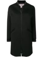 Herno Stripe Trim Coat - Black