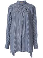 Nehera Oversized Striped Shirt - Blue