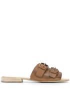 Marsèll Double Buckle Flat Sandals - Brown