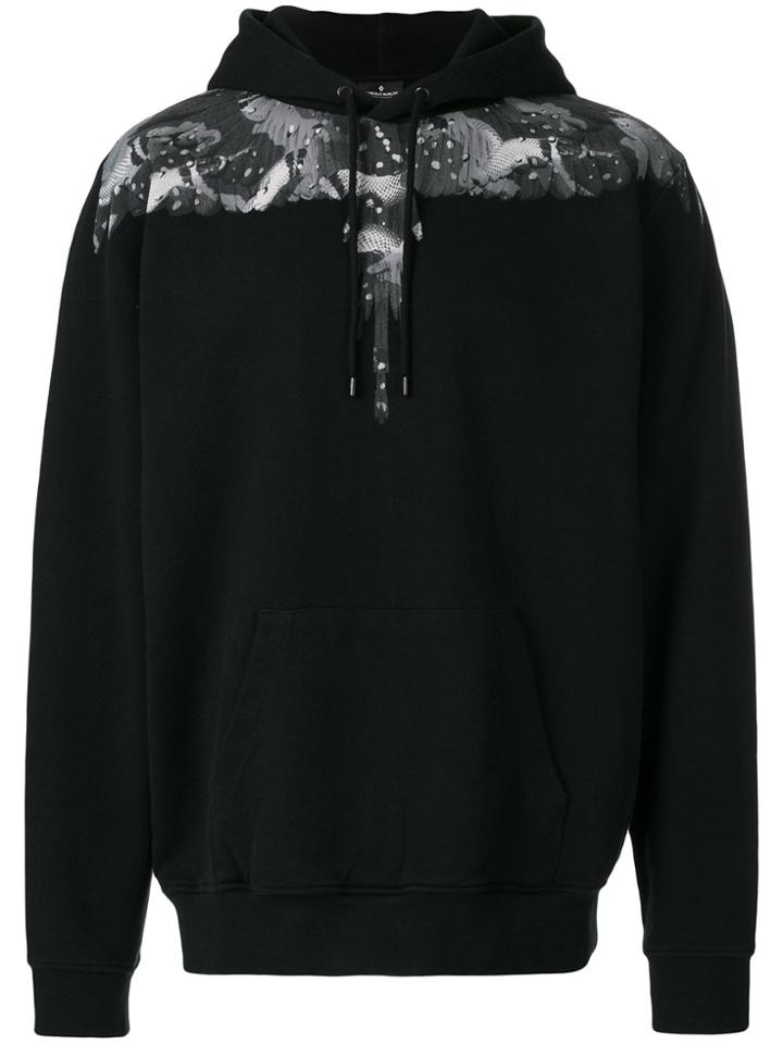 Marcelo Burlon County Of Milan Bird Print Zip-up Hoodie - Black