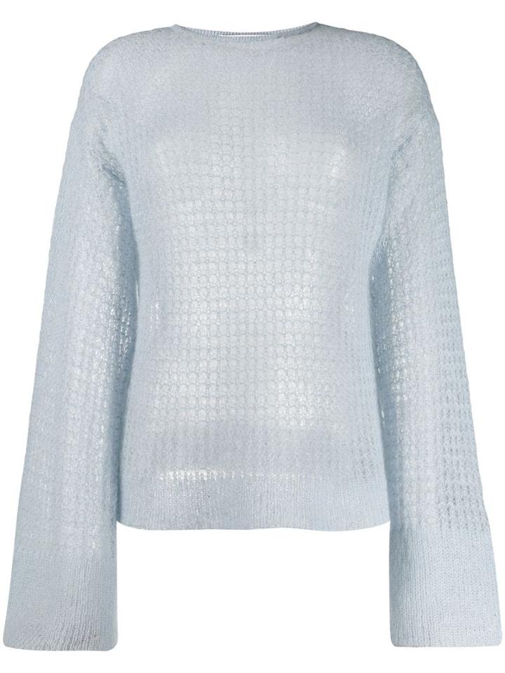Genny Open Knit Jumper - Blue