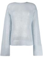 Genny Open Knit Jumper - Blue