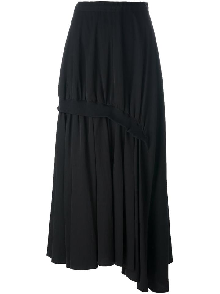 Y's Asymmetric Gathered Skirt