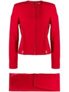 Versace Pre-owned Fitted Cutout Trousers & Top Set - Red