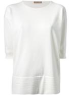 Nehera Wide Fit Fine Knit Top - White