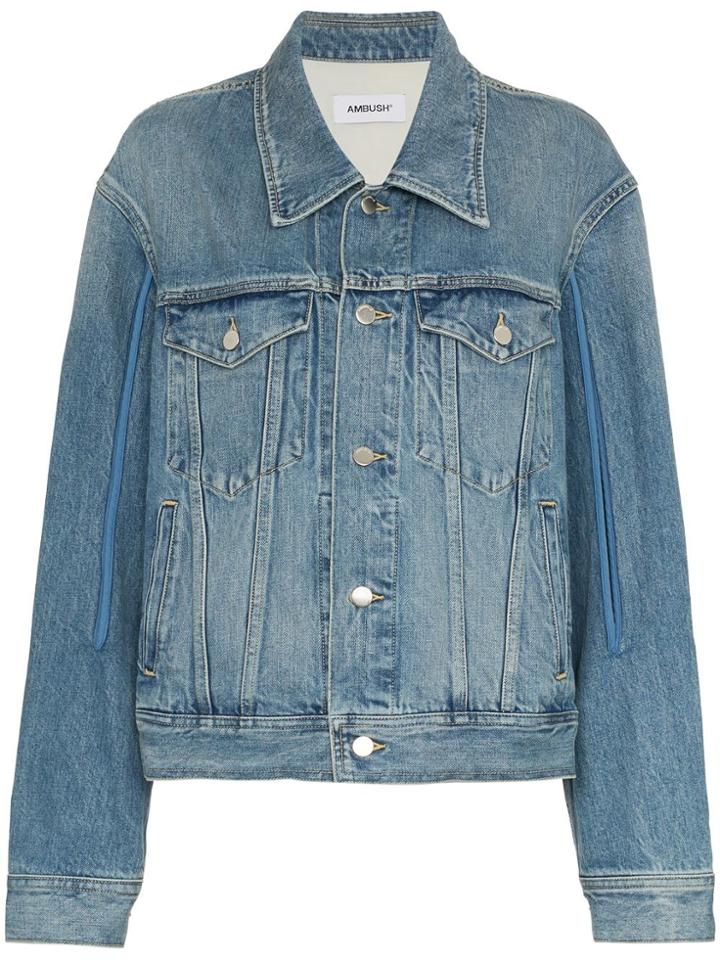 Ambush Ambsh Nobo Patchwork Denim Jacket Dnm Jk - Blue