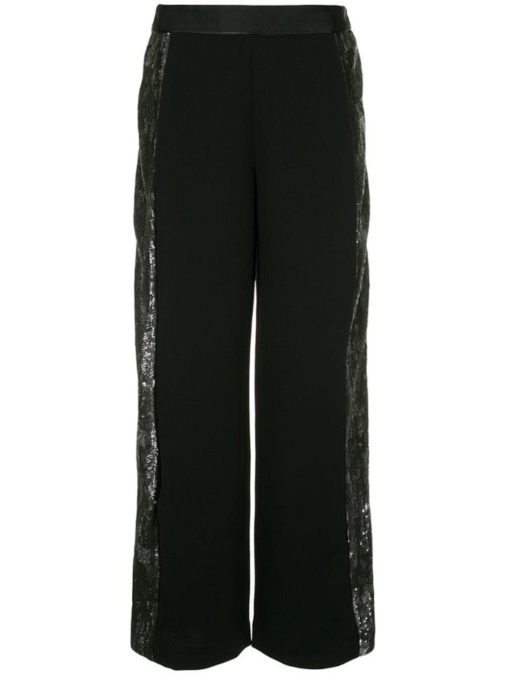 Layeur Evelyn Sequin Embellished Trousers - Black