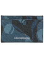 Alexander Mcqueen Camouflage Cardholder - Blue