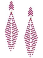 Susan Caplan Vintage 1990's Geometric Oversized Earrings - Pink