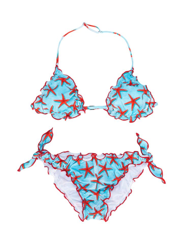 Mc2 Saint Barth Kids Starfish Print Bikini - Blue