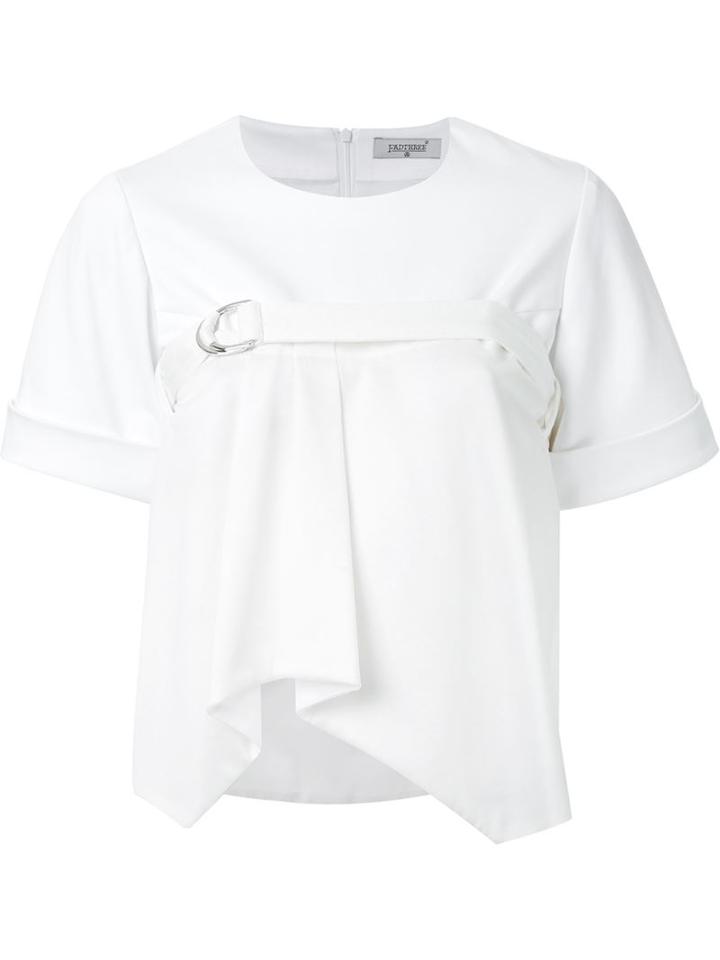 Fad Three Asymmetric Buckle Strap Blouse