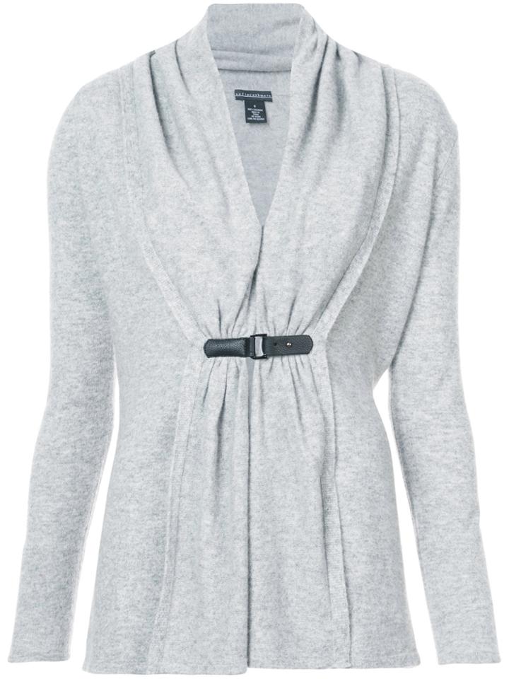 Sofia Cashmere Buckled Cardigan - Grey