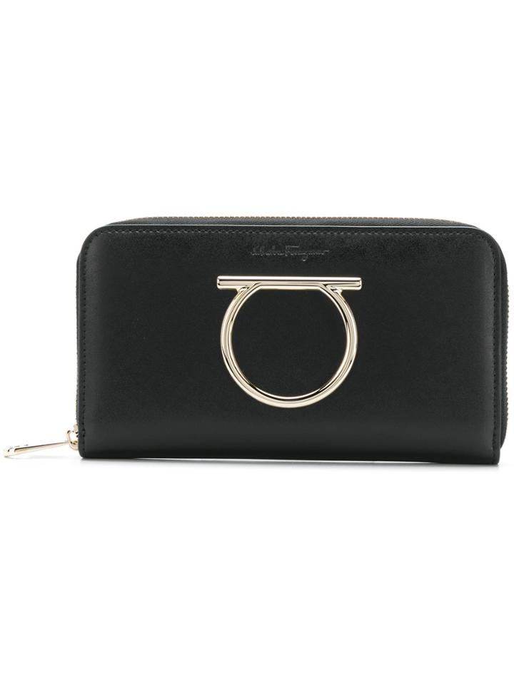 Salvatore Ferragamo Gancini Wallet - Black