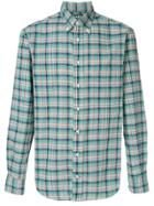 Gitman Bros Checked Button Shirt - Green