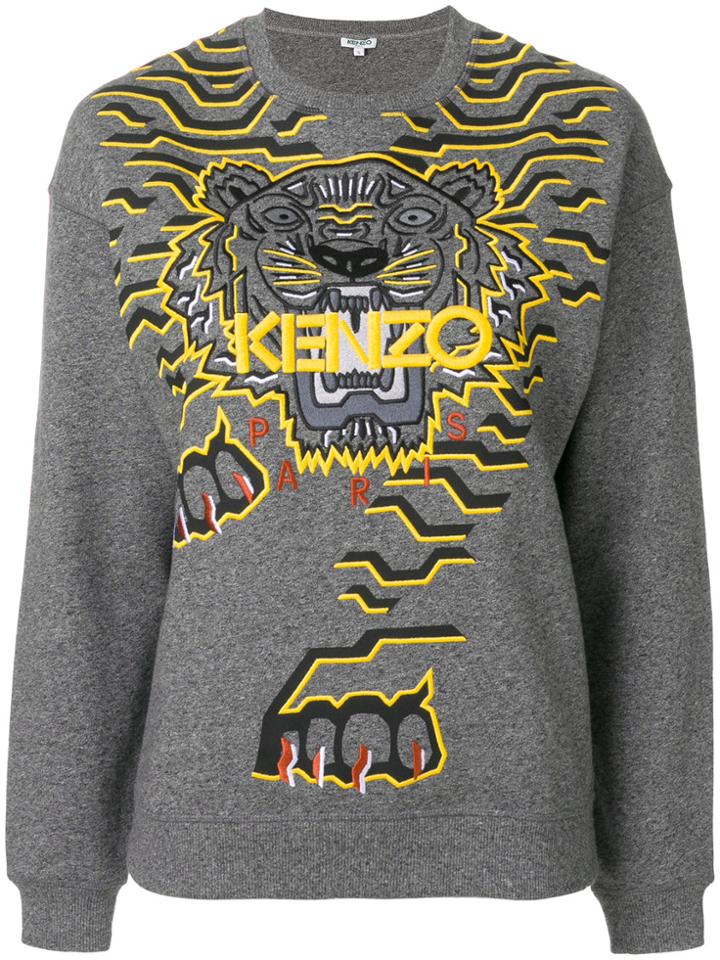 Kenzo Tiger Motif Sweatshirt - Grey