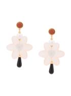 Lizzie Fortunato Jewels Heart Flower Earrings - Pink & Purple