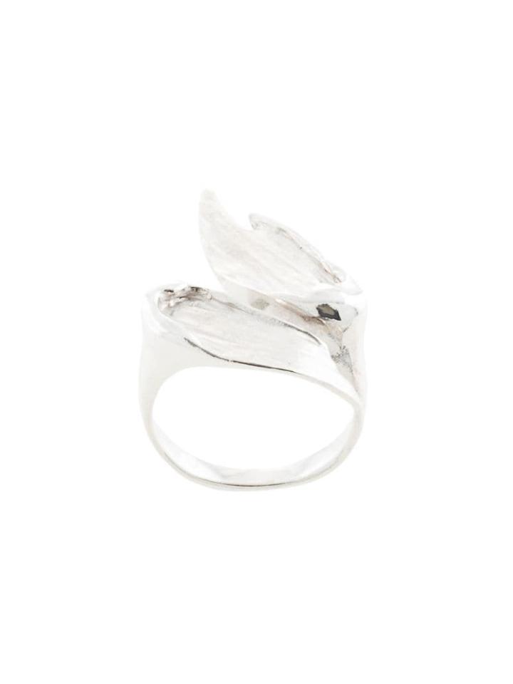 Fjord Brushed-effect Dual Ring - Silver