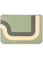 Valextra Colour-block Zipped Wallet - Green