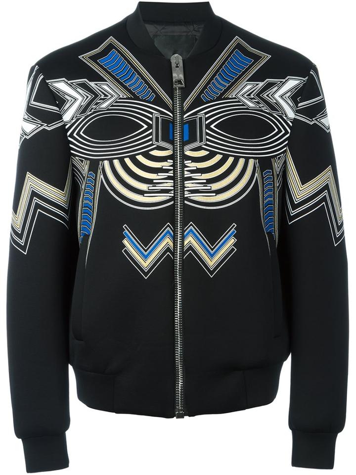 Les Hommes Printed Bomber Jacket