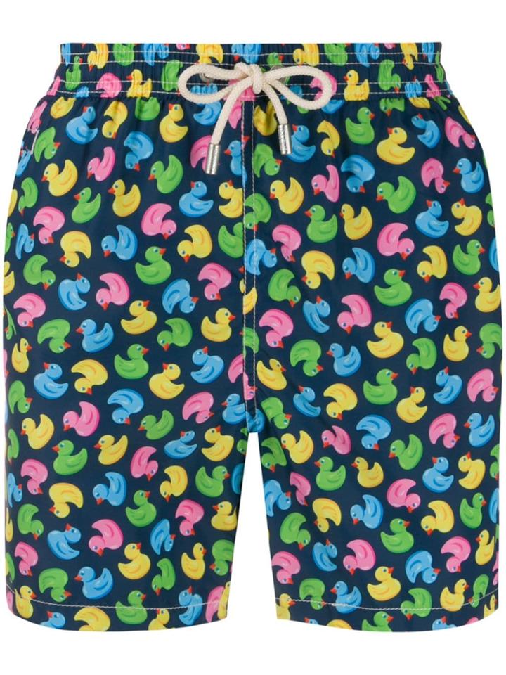 Mc2 Saint Barth Duck Print Swim Short - Blue