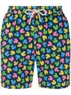 Mc2 Saint Barth Duck Print Swim Short - Blue
