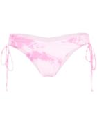Frankies Bikinis Reed Tie-dye Bikini Bottoms - Pink