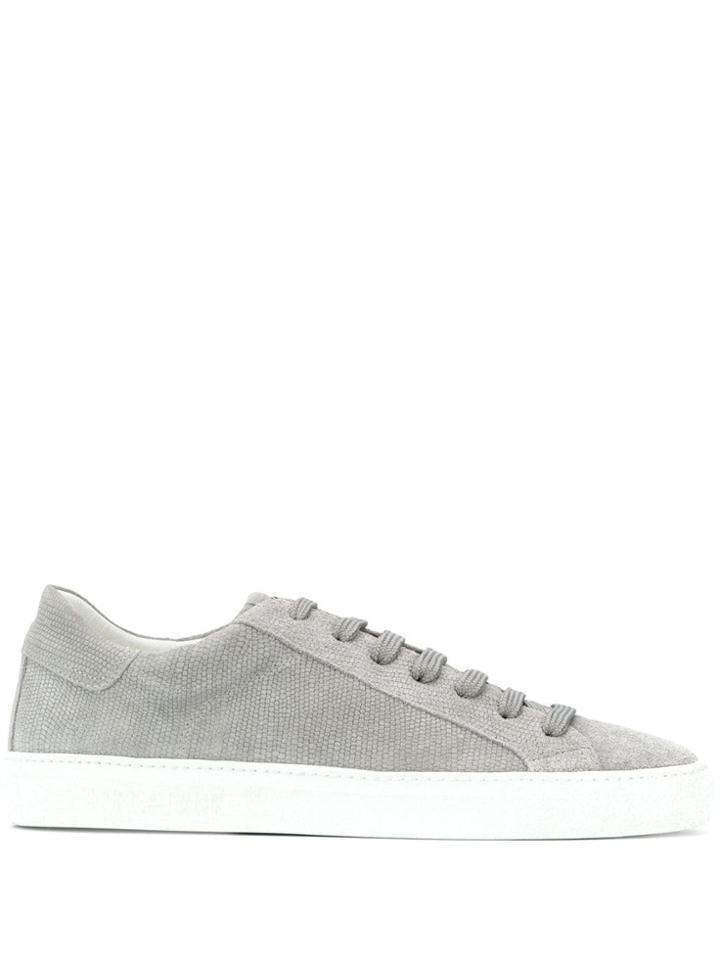Hide & Jack Embossed Low-top Sneakers - Grey