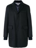 Moncler Gamme Bleu Chester Coat With Padded Jacket Insert - Blue