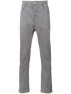 Kazuyuki Kumagai Slim Fit Trousers, Men's, Size: 3, Grey, Cotton/polyurethane/rayon
