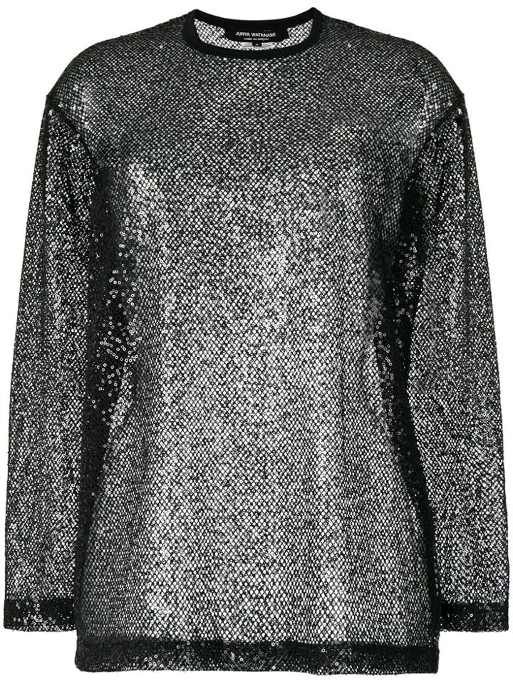 Junya Watanabe Comme Des Garçons Net Detail Sweatshirt - Black