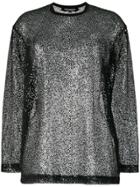 Junya Watanabe Comme Des Garçons Net Detail Sweatshirt - Black