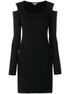 Helmut Lang Knitted Cut-out Dress - Black