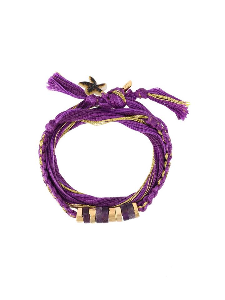 Aurelie Bidermann 'takayama' Wrap Bracelet - Pink & Purple