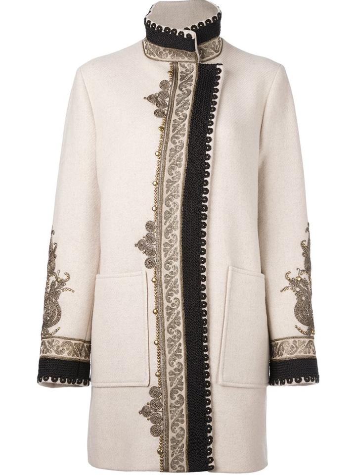 Etro Embroidered Pattern Sports Coat, Women's, Size: 44, Nude/neutrals, Silk/polyamide/other Fibers