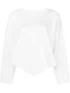 Mm6 Maison Margiela Asymmetric Hem Sweatshirt - White