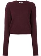 Mcq Alexander Mcqueen Cropped Jumper, Women's, Size: Small, Pink/purple, Cashmere/virgin Wool
