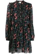 Semicouture Floral Day Dress - Black