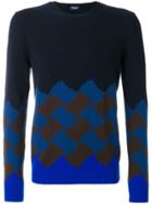 Drumohr Wave Pattern Jumper - Blue
