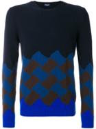 Drumohr Wave Pattern Jumper - Blue