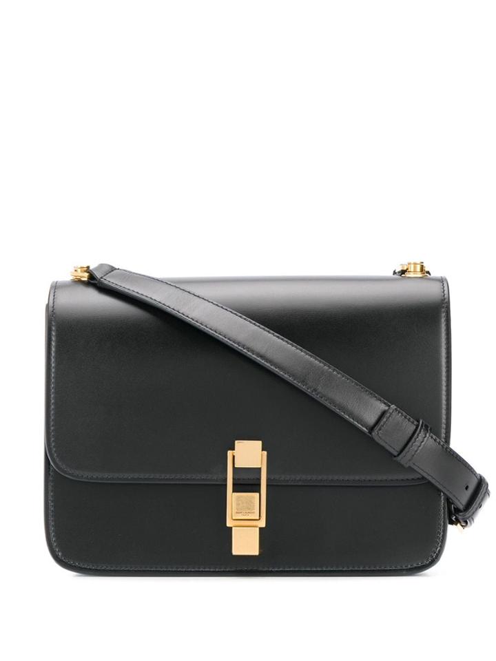 Saint Laurent Structured Shoulder Bag - Black